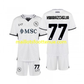 Maillot/Tenue SSC Naples Khvicha Kvaratskhelia 77 Enfant Exterieur 2024/2025
